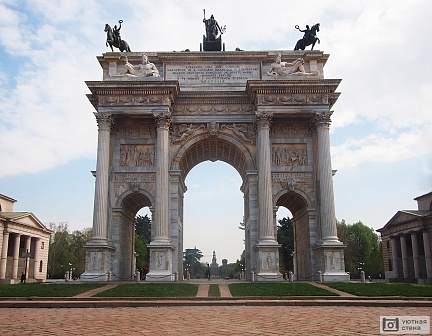 Фотообои Триумфальная арка в Милане, Италия