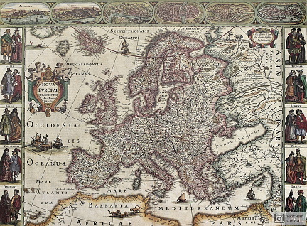Старая карта Европы