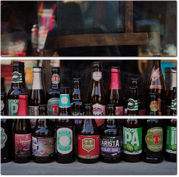 Разнообразие пивных бутылок