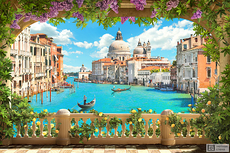 Венецианский пейзаж с видом на собор