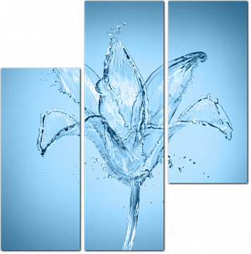 Цветок 3D из воды