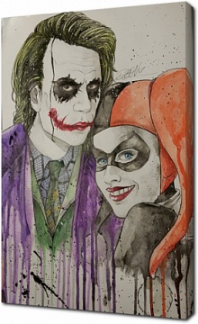 Рисунок Джокера и Харли Квин