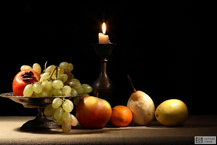 Винтажный натюрморт с фруктами