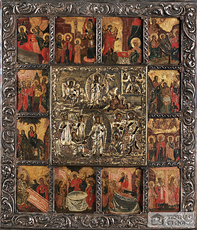 Воскресение Христово с Двунадесятыми праздниками, ок.1750 г.