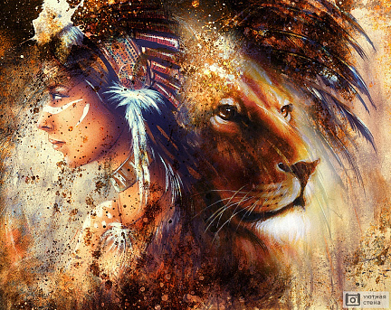 Женщина и лев