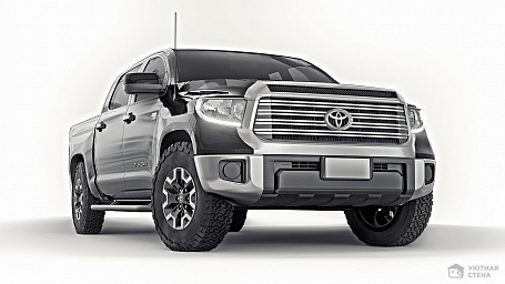 Toyota Tundra полноразмерный черный пикап на белом фоне