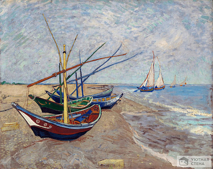 Рыбацкие лодки на берегу в Сен-Мари - Ван Гог