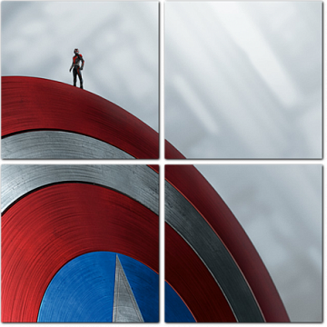 Человек-муравей и щит Капитана Америка