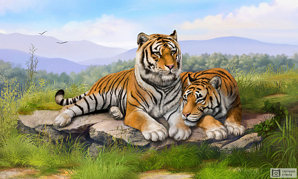 Картина с тиграми