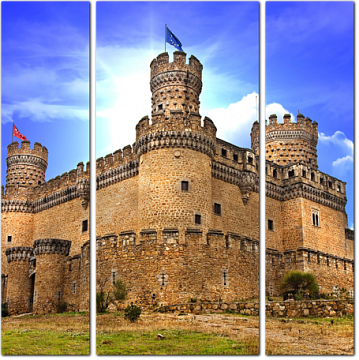 Замок мансанарес Эль-Реал, Испания, построен в 15-ом. веке