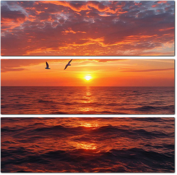 Золотой закат на море