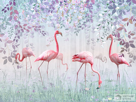 Фламинго среди ветвей