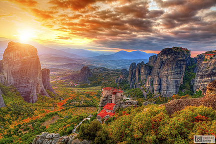 Фотообои Монастыри Метеоры в Греции