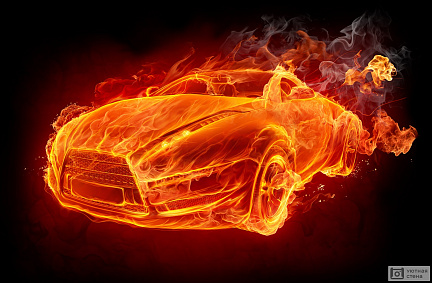 Огненный автомобиль