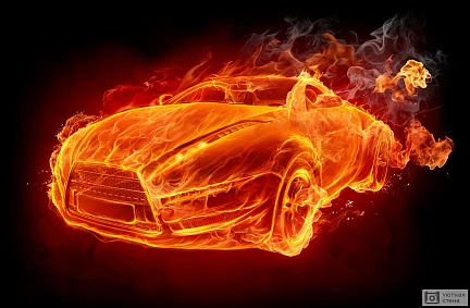 Огненный автомобиль