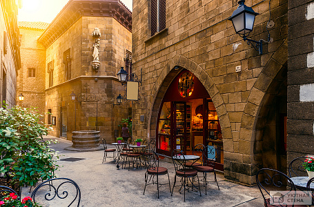 Фотообои Кафе в готическом квартале Барселоны