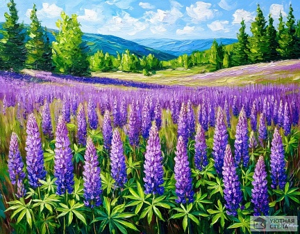 Луг ярких люпинов