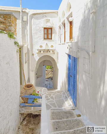 Живописная лестница в греческом городе