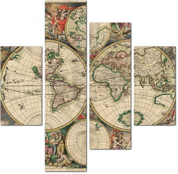 Гарард ван Схаген - Карта мира. 1689 год