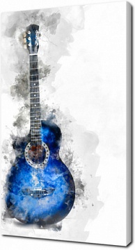 Синяя абстрактная гитара