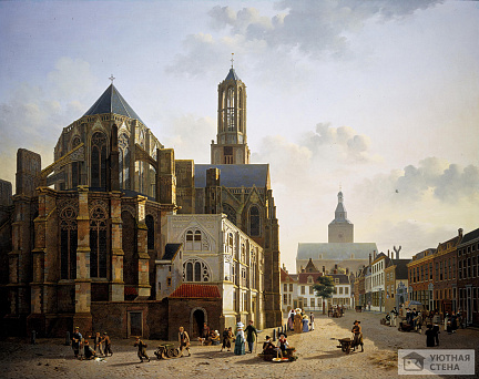 Ян Хендрик Верхейен — Вид на хоры и башню Утрехтского собора