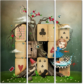 Карточный дом - Алиса в Стране чудес