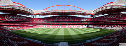 Панорама футбольного поля. Лиссабон. Португалия
