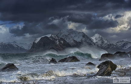 Фотообои Скандинавские рельефы в шторм