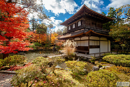 Храм Серебряный павильон. Киото. Япония