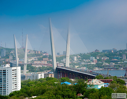 Фотообои Золотой мост в городе Владивосток