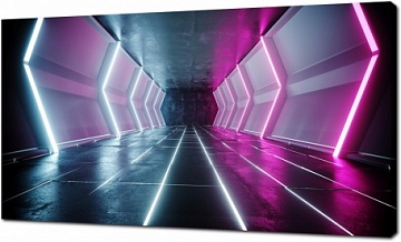 Неоновый фиолетовый тоннель