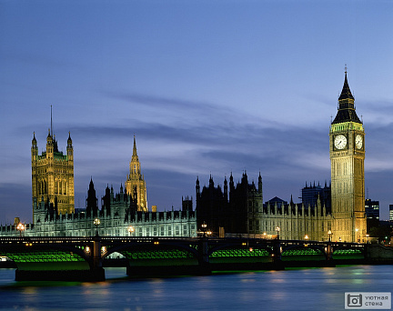 Фотообои Здание парламента и Биг-Бена в Лондоне. Англия
