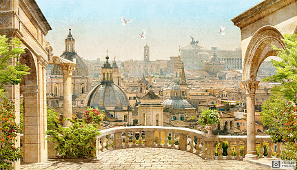 Фотообои Терраса с видом на Рим