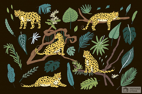 Дикие животные в тропическом лесу