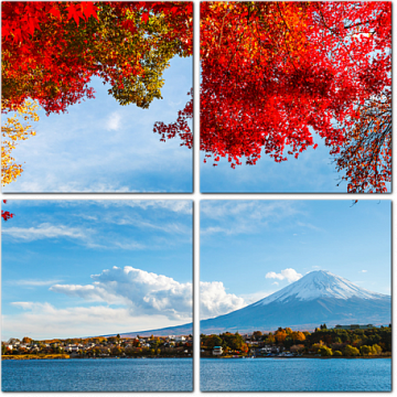 Гора Фудзияма осенью