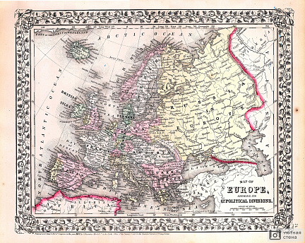 Политическая карта Европы 1890 года