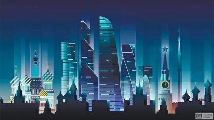 Векторная Москва-Сити