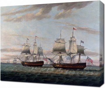 Эсквайр на корабле "Портленд", доставляющем конвой с острова