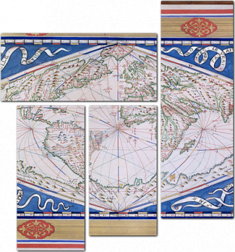 Карта мира из Дьеппа. 1570 год