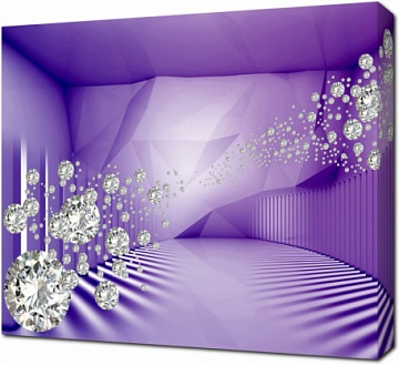 Бриллианты на фиолетовом фоне