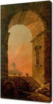 Юбер Робер - Каменная арка в руинах