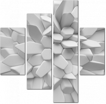 Белые 3D кристаллы