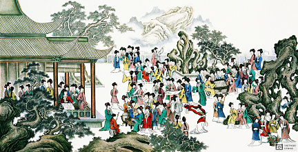 Китайская картина "100 женщин"