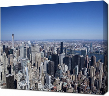 Вид с высоты на Манхэттен. Нью-Йорк
