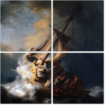 Христос во время шторма на море Галилейском - Рембрандт