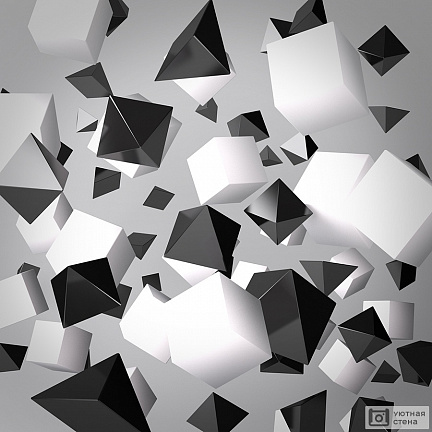 Абстрактный фон с геометрическими фигурами 3D