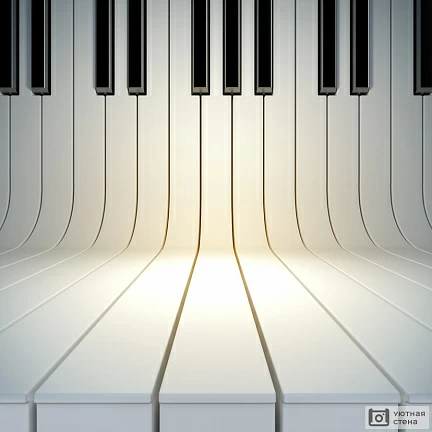 3D иллюстрация клавиш пианино